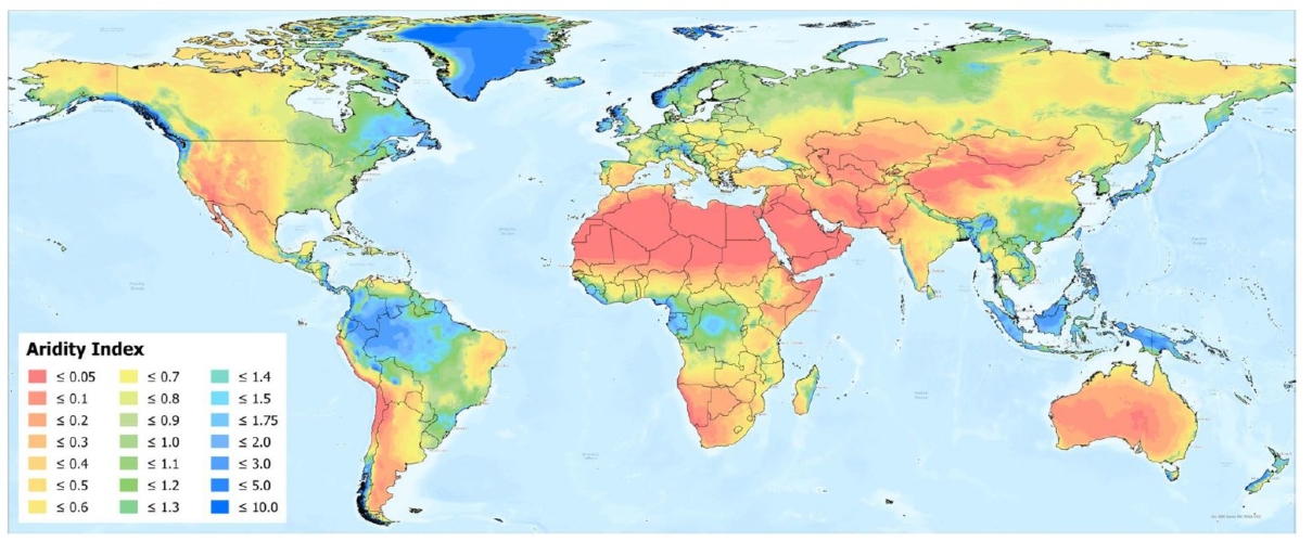 The global map of aridity - CMCC