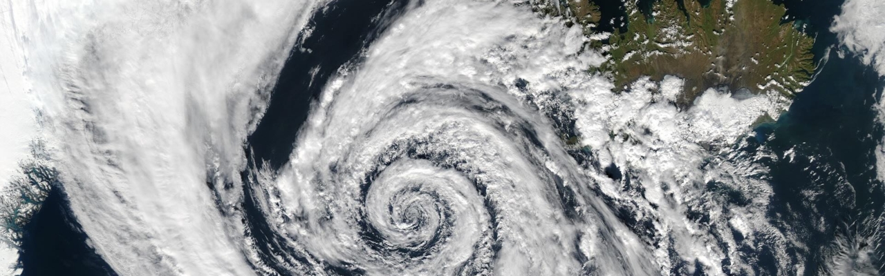 Satellite image of a cyclone